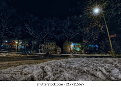 Chomutov, Czech republic - December 05, 2021: Blatenska street named Zatisi in snowy winter - Shutterstock ID 2197115699