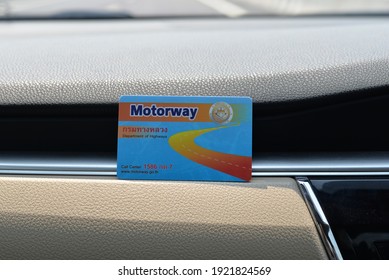 Chon Buri, Thailand – July 20, 2020: Motorway Card in Chon Buri Province, Thailand, Asia