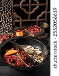 Chongqing hot pot double-flavor hot pot spicy hot pot base mountain mushroom soup base