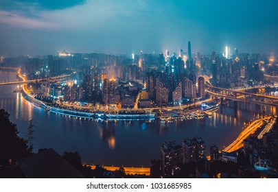 Chongqing Night Scene Stock Photo 1031685985 