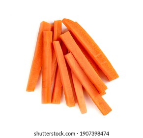 Chopped Carrot Isolated On White Background