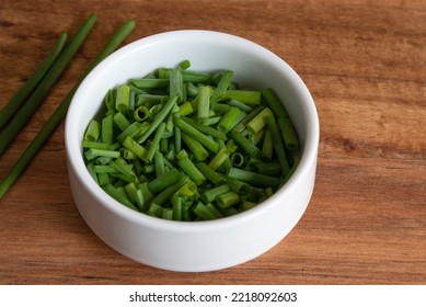 Chopped Chives In A Bowl