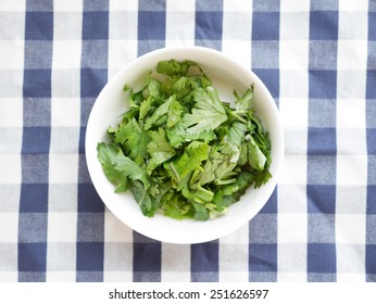 Chopped Coriander Also Known As Cilantro
