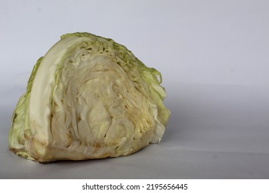 Chopped Fresh White Cabbage. Texture Of White Cabbage Vegetables To Be Cooked As Soup In Indonesia