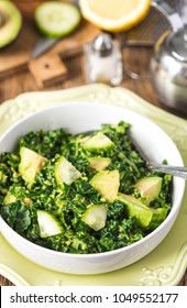 Chopped Kale Salad With Avocado And Cucumber