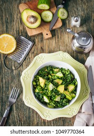 Chopped Kale Salad With Avocado And Cucumber