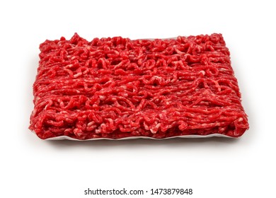 Chopped meat  isolated on white background.