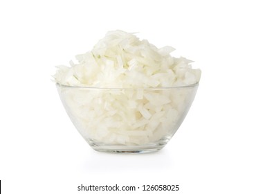 Chopped Onion Isolated On White