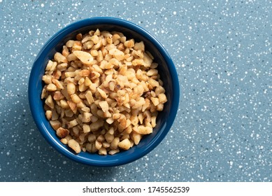 Chopped Walnuts In A Bowl