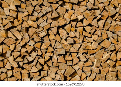 Chopped Wood In The Woodpile