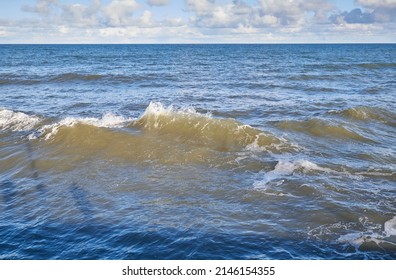 Choppy Sea And Horizon Scene
