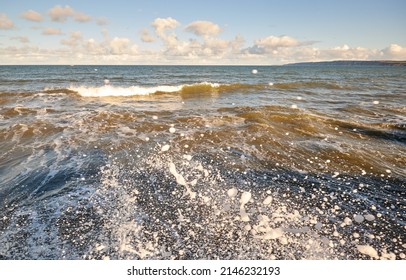 Choppy Water And Sea Spray
