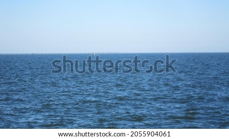 Choppy Waters of Lake Pontchartrain With the 23.83 Mile Causeway On the Horizon