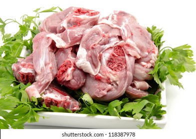 Chops Raw Goat Meat