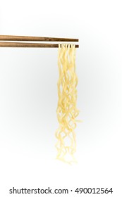 Chopsticks Noodles Isolated On White Background