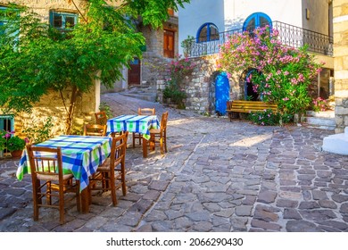 Chora is a traditional medieval village and capital of Samothraki island, Greece - Shutterstock ID 2066290430