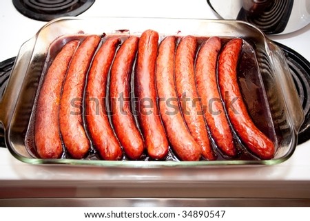Chorizo is a term encompassing several types of pork sausage originating from the Iberian Peninsula. Foto stock © 