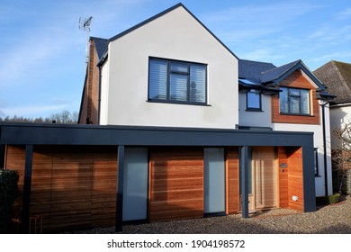 Chorleywood, Hertfordshire, England, UK - January 28th 2021: Modern Detached Property In St. Peters Way, Chorleywood