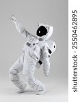 CHORUS dancing astronauts, white background