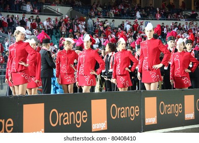CHORZOW - SEPTEMBER 5: Cheerleaders In Slaski Stadium During The 2010 FIFA World Cup Qualification Match Between Poland And Northern Ireland On September 5, 2009 In Chorzow, Poland.