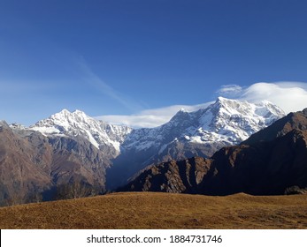 Choukhamba From Bura MadMaheshwar, Uttarakhand, Garhwal Himalaya, India.