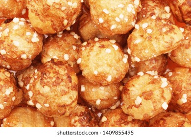 Chouquettes with sugar pearls (French sugar puffs)