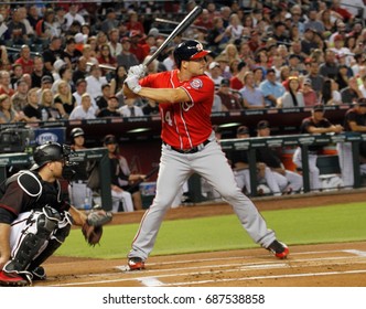 Chris Heisey Left Fielder For The Washington Nationals At Chase Field In Phoenix,Arizona USA July 22,2017.