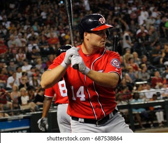 Chris Heisey Left Fielder For The Washington Nationals At Chase Field In Phoenix,Arizona USA July 22,2017.