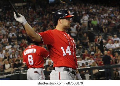 Chris Heisey Left Fielder For The Washington Nationals At Chase Field In Phoenix,Arizona USA July 22,2017.