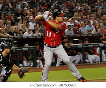 Chris Heisey Left Fielder For The Washington Nationals At Chase Field In Phoenix,Arizona USA July 22,2017.