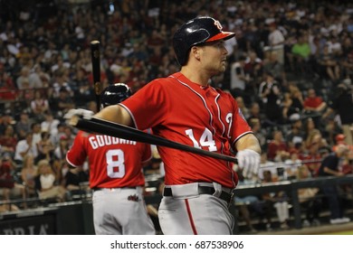 Chris Heisey Left Fielder For The Washington Nationals At Chase Field In Phoenix,Arizona USA July 22,2017.