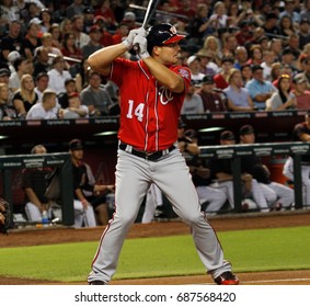 Chris Heisey Left Fielder For The Washington Nationals At Chase Field In Phoenix,Arizona USA July 22,2017.