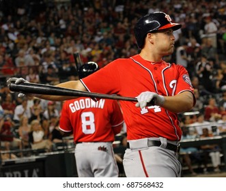 Chris Heisey Left Fielder For The Washington Nationals At Chase Field In Phoenix,Arizona USA July 22,2017.