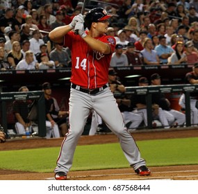 Chris Heisey Left Fielder For The Washington Nationals At Chase Field In Phoenix,Arizona USA July 22,2017.