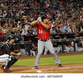 Chris Heisey Left Fielder For The Washington Nationals At Chase Field In Phoenix,Arizona USA July 22,2017.