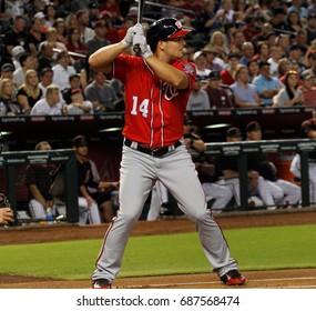 Chris Heisey Left Fielder For The Washington Nationals At Chase Field In Phoenix,Arizona USA July 22,2017.