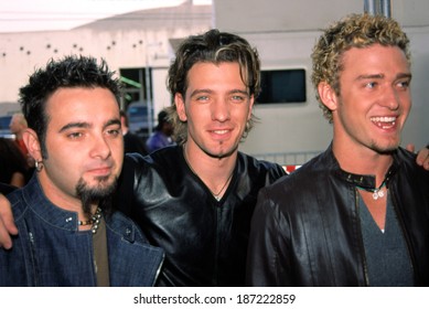 Chris Kirkpatrick, JC Chasez, Justin Timberlake, Of N'Sync, At The AMERICAN MUSIC AWARDS, LA, CA 1/9/02