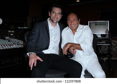 Chris Mann And Paul Anka At A Photocall, Conway Recording Studios, Los Angeles, CA 08-27-12