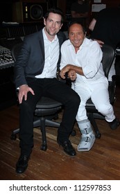 Chris Mann And Paul Anka At A Photocall, Conway Recording Studios, Los Angeles, CA 08-27-12