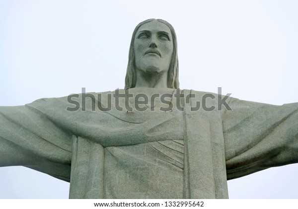 Christ the Redeemer, Soapstone Statue of Jesus\
Christ on Corcovado Mountain in Rio de Janeiro of Brazil, 23rd May\
2018