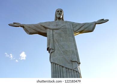 Christ The Redeemer Statue In Rio De Janeiro In Brazil