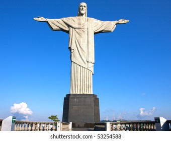 Christ The Redeemer Statue In Rio De Janeiro In Brazil