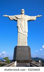 Christ The Redeemer Statue In Rio De Janeiro In Brazil