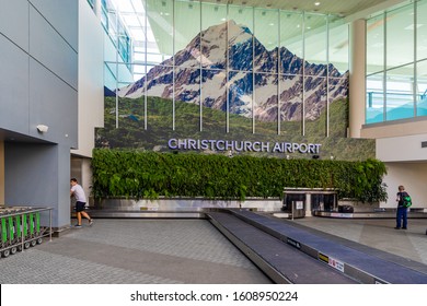 Christchurch, New Zealand - 11 December 2019: Baggage Claim Of Christchurch International Airport