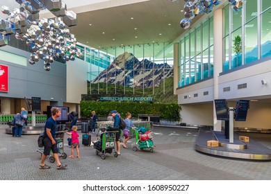 Christchurch, New Zealand - 11 December 2019: Baggage Claim Of Christchurch International Airport