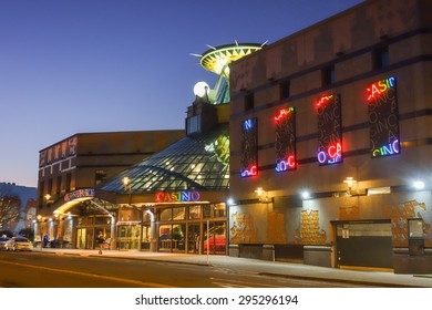 CHRISTCHURCH, NEW ZEALAND - JUNE 16, 2015: Christchurch Casino At Night