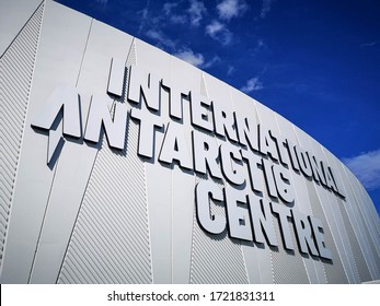 Christchurch, New Zealand - March 5 2020: International Antartic Centre Sign