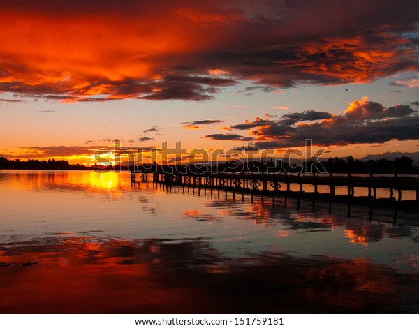 Christchurch New Zealand Sunset Stock Photo (Edit Now) 151759181