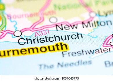 Christchurch. United Kingdom On A Map