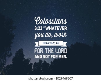 Christian Bible verse Nightstar trees